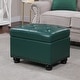 preview thumbnail 9 of 56, Copper Grove Mendocino Storage Ottoman Forest Green Faux Leather