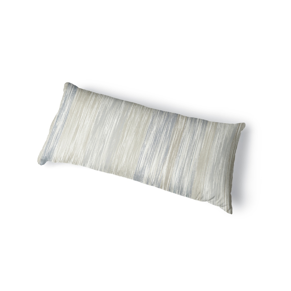 STRIPEY TEX BLUE Body Pillow By Kavka Designs - Blue, Taupe, Grey