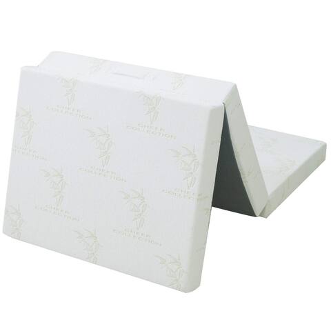 Cheer Collection Tri-fold 4-inch Folding Futon Mattress