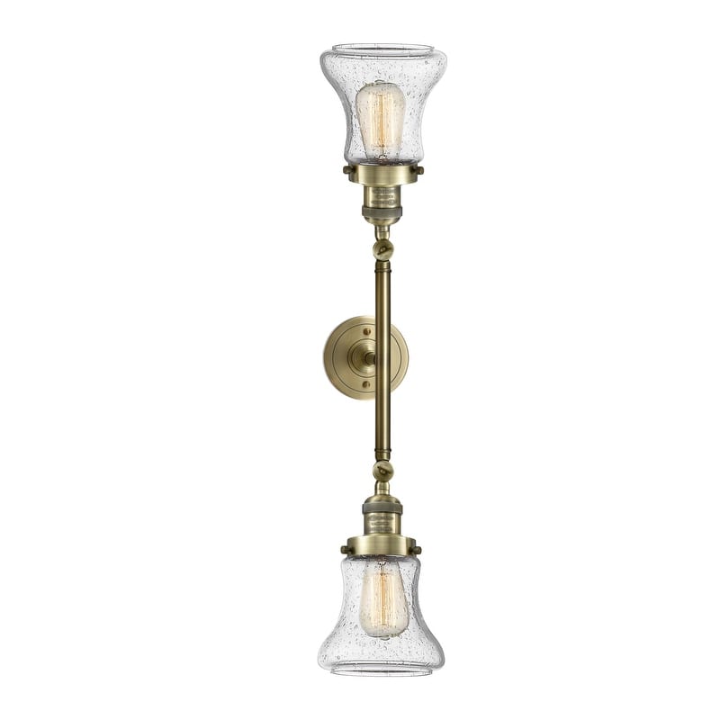 Innovations Lighting Bellmont 2 Light 24" Wide Bathroom Vanity Light - Antique Brass / Seedy