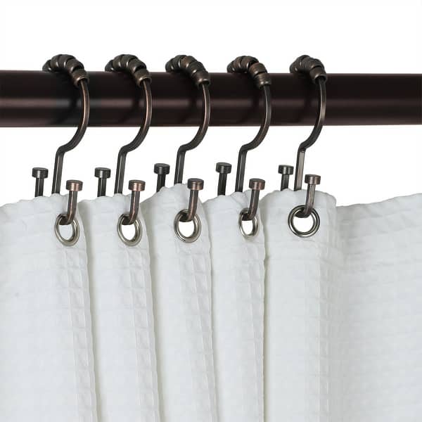 Utopia Alley Deco Flat Double Roller Shower Curtain Hooks, Oil Rubbed  Bronze - Oil Rubbed Bronze - On Sale - Bed Bath & Beyond - 26641165