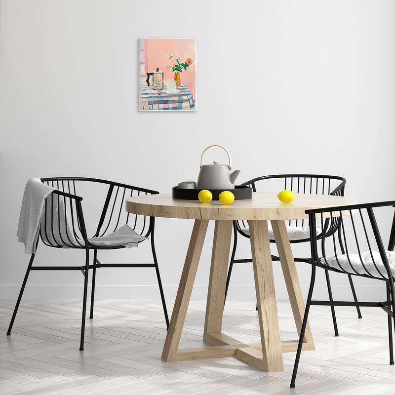 Stupell Pink Retro Kitchen Table Wall Plaque Art Design By Arlington Prints
