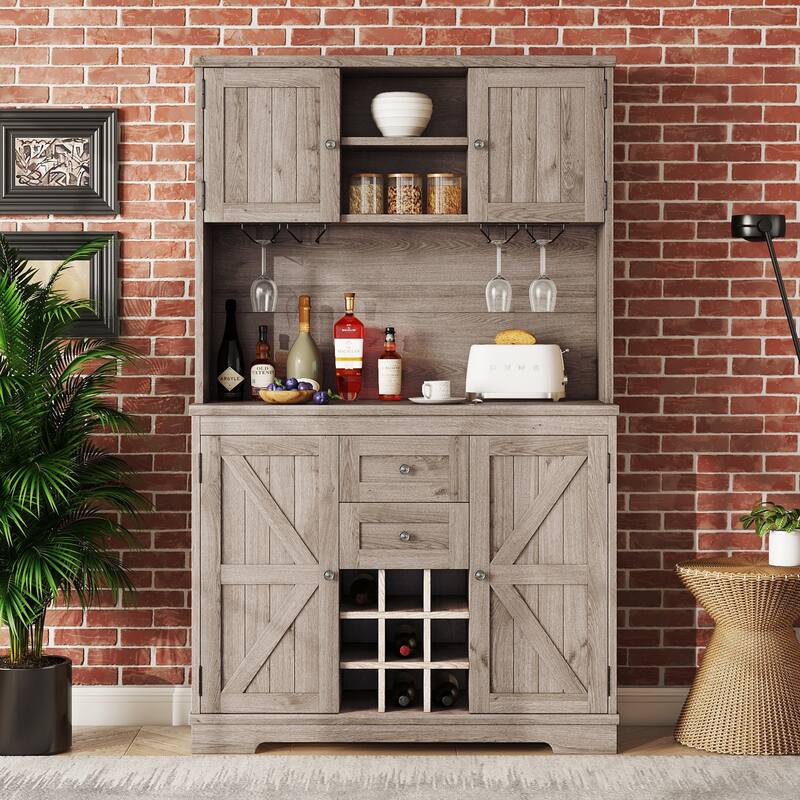 Coffee Bar Cabinet Kitchen Cabinet with Storage