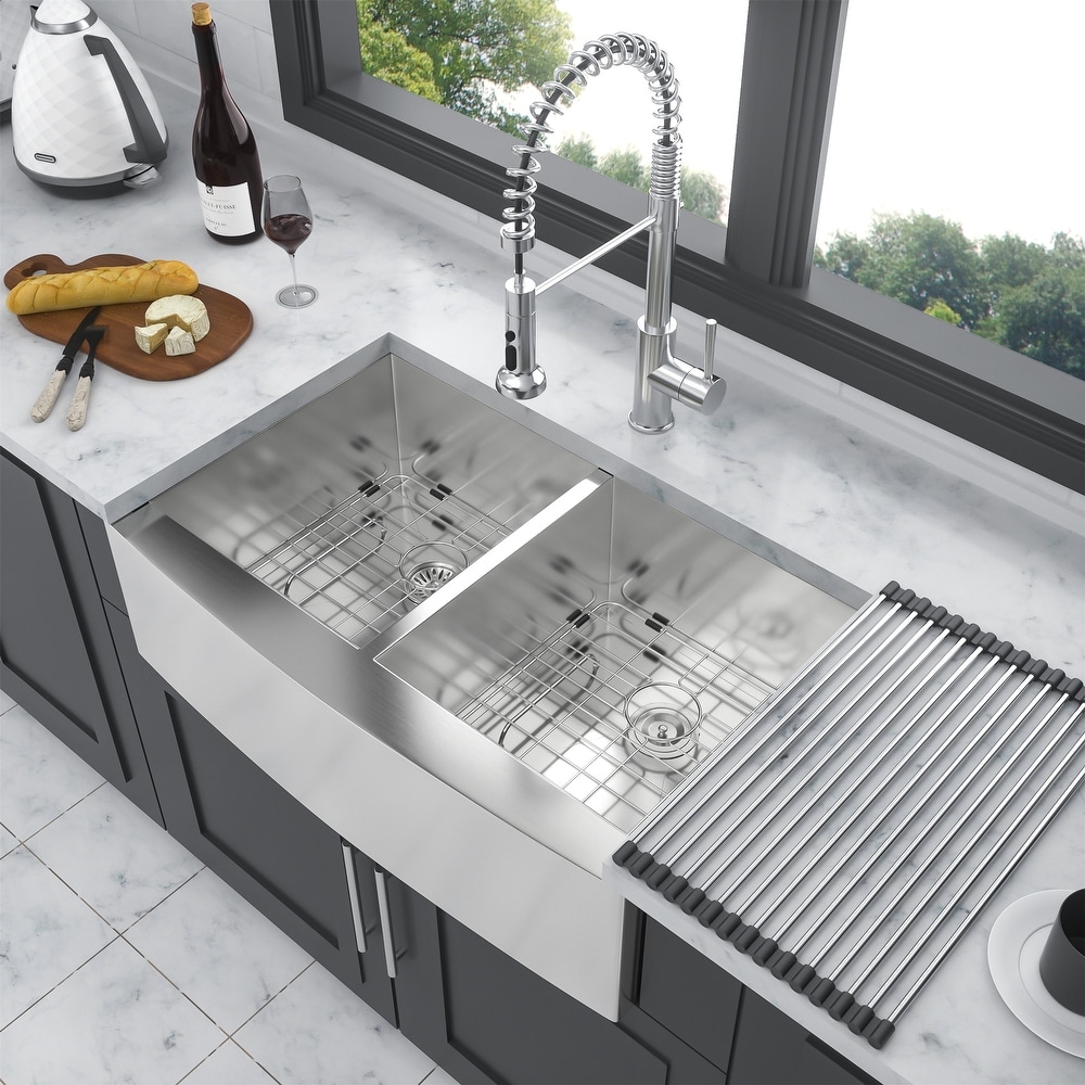 84 Apron Front - Workstation Sink - Double Bowl (5LAD84) – Create Good  Sinks