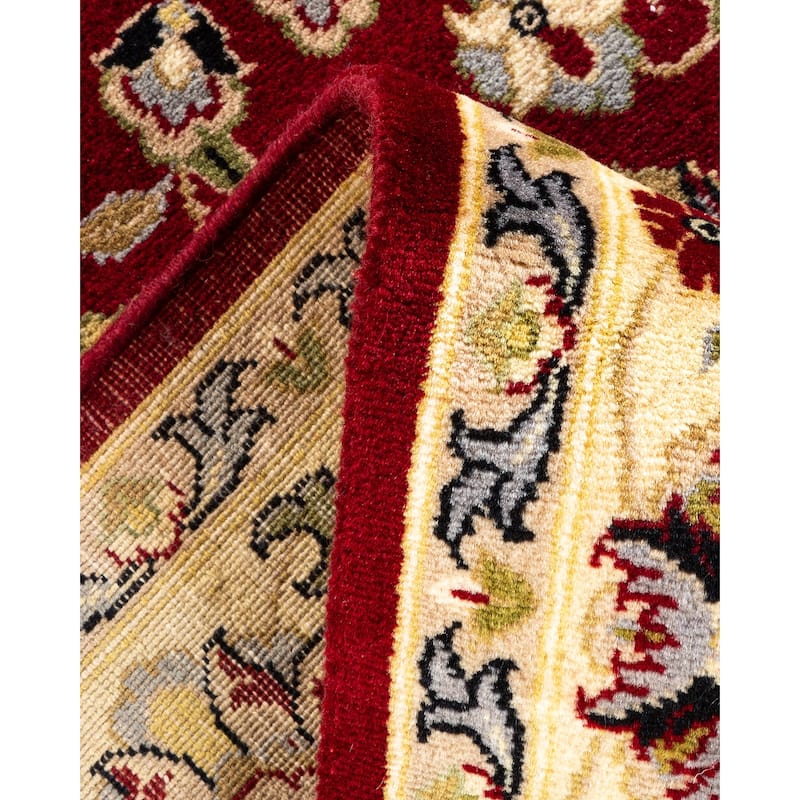 Overton Handknotted Wool Traditional Oriental Red Area Rug - 4' x 6'