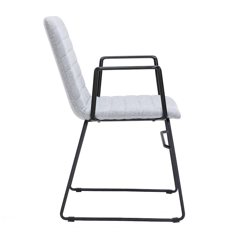 Zylar Ergonomic Guest Chair with Leather, Stainless Steel Base, High-Density Foam, Modern Design for Office or Waiting Room