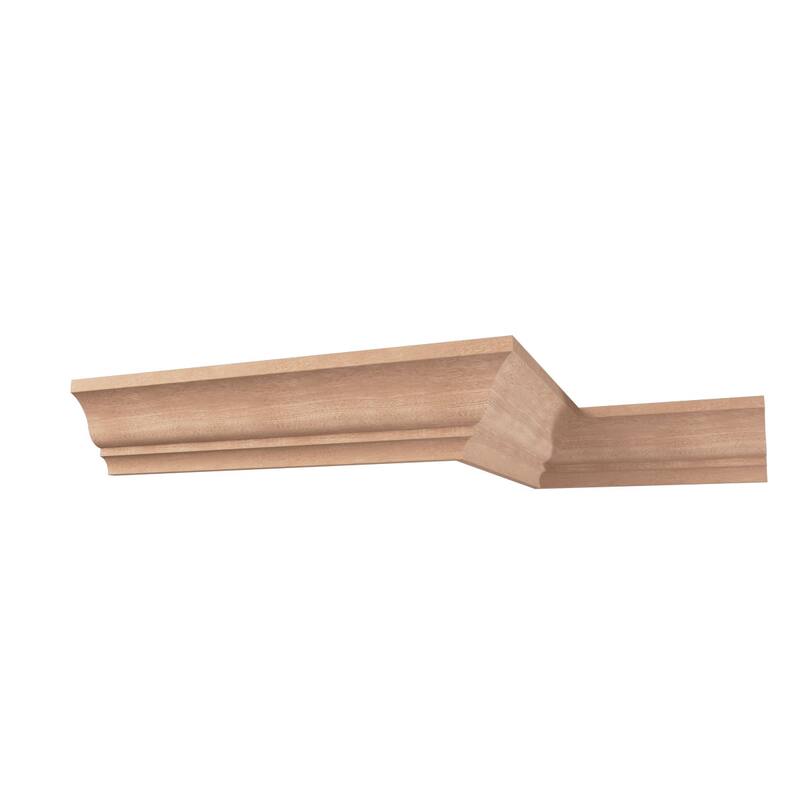 WM48: 3-1/3-in H x 2-2/3-in P x 4-1/4-in F x 96-in L Americraft Solid Hardwood Stain Grade Crown Moulding
