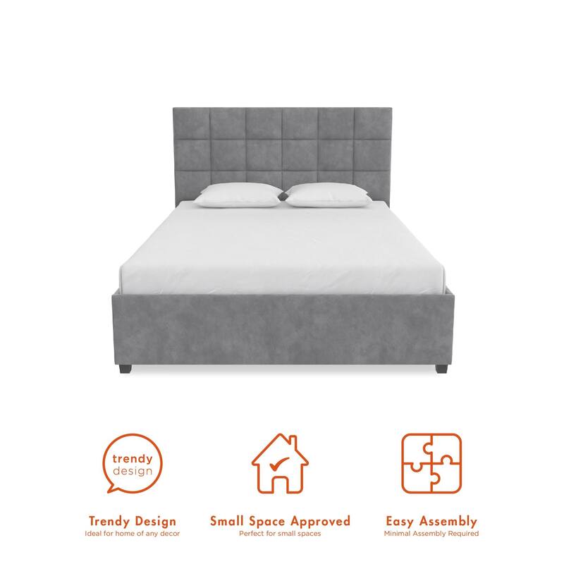 CosmoLiving Serena Upholstered Bed with Drawers