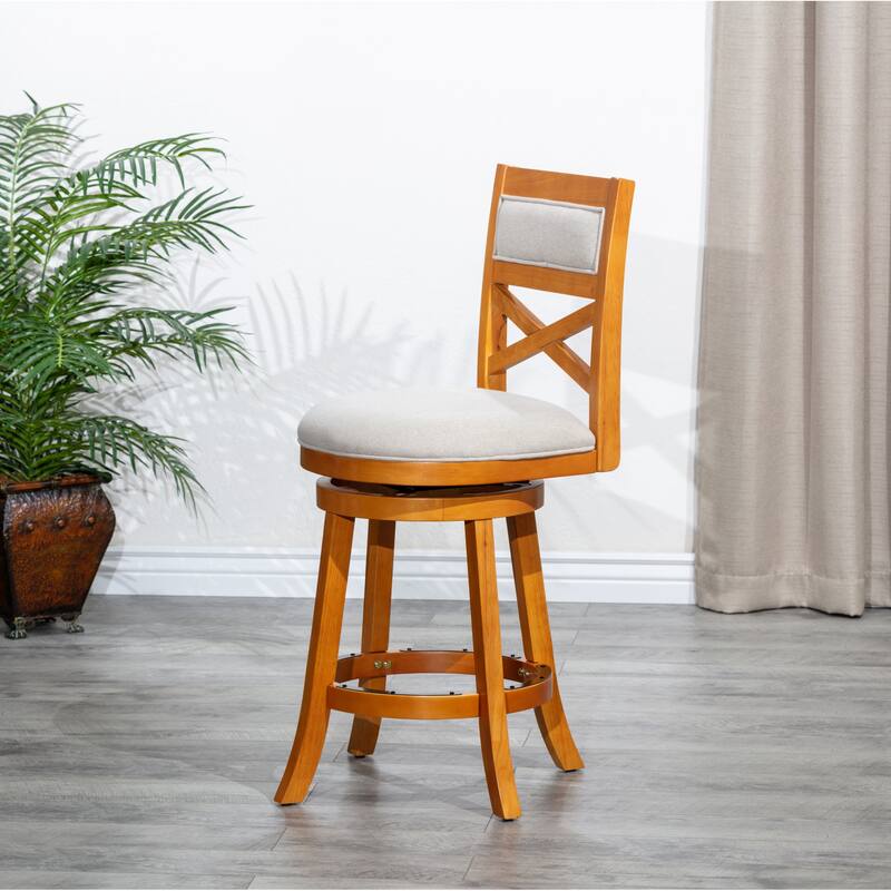 30" Bar Height X-Back Swivel Stool