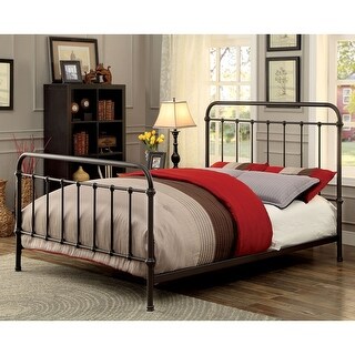 Norielle Industrial Twin Metal Powder Coated Panel Bed by Furniture of America