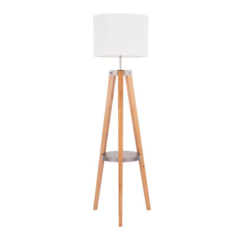 Carson Carrington Compass Tripod Floor Lamp with Shelf