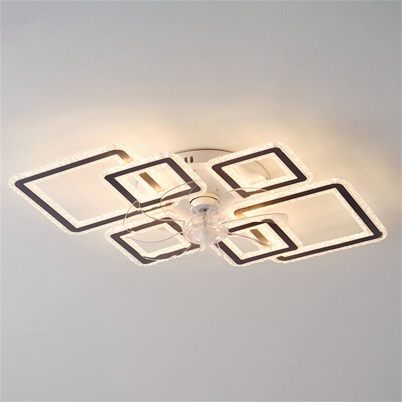 33" Ceiling Fan with Lights Remote Control and APP Control