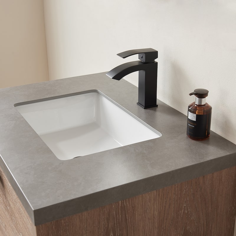 Carcastillo 30" Single Wall-Mount Vanity with Stone Top