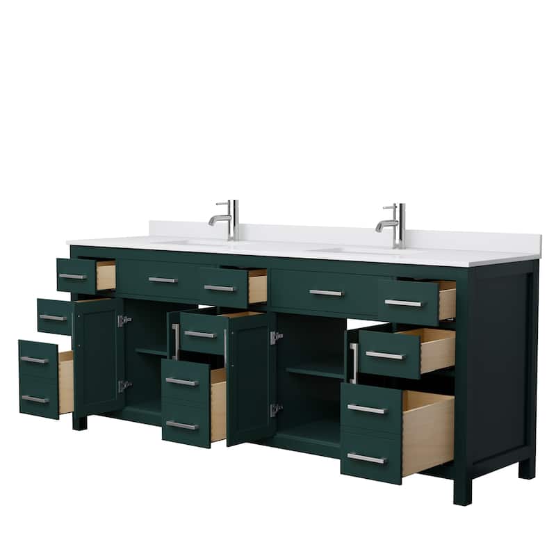 Beckett 84 Inch Double Vanity, Cultured Marble Top