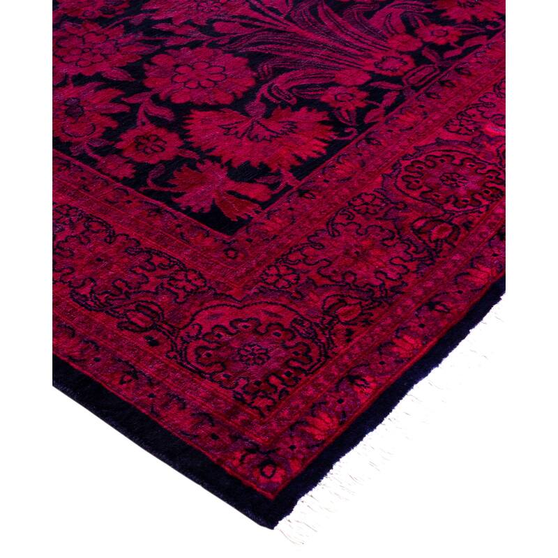 Overdyed One-of-a-Kind Hand-Knotted Area Rug - Pink - 4' 1" x 6' 4"
