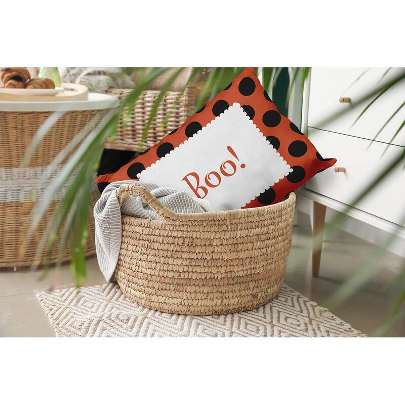 Halloween Boo Dots Accent Pillow