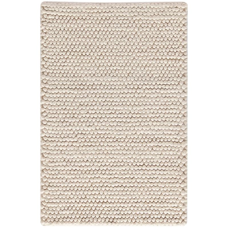 DKNY Pure Knots Indoor only Solid Area Rug - Ivory - 2' x 3'