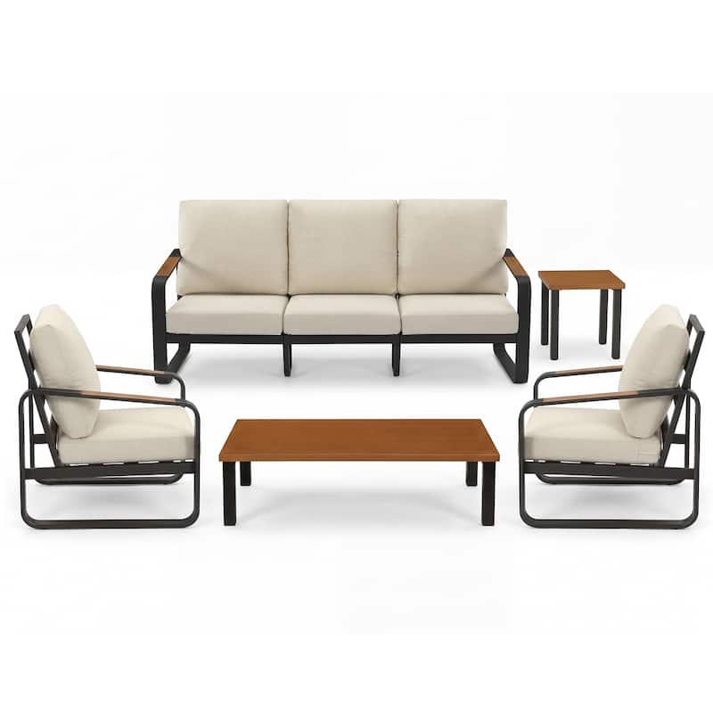 Outdoor Patio Conversation Sofa Set with Cushions