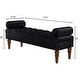 preview thumbnail 25 of 23, Velvet Long Bed Bench for Bedroom,Upholstered Window Bench with Tufted Button,Entryway Bench,Bolster Bench for Living Room