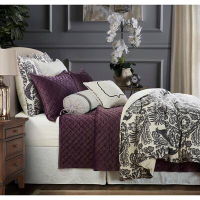 HiEnd Accents Augusta Toile French Country Bedding 7 Piece Duvet Cover Set