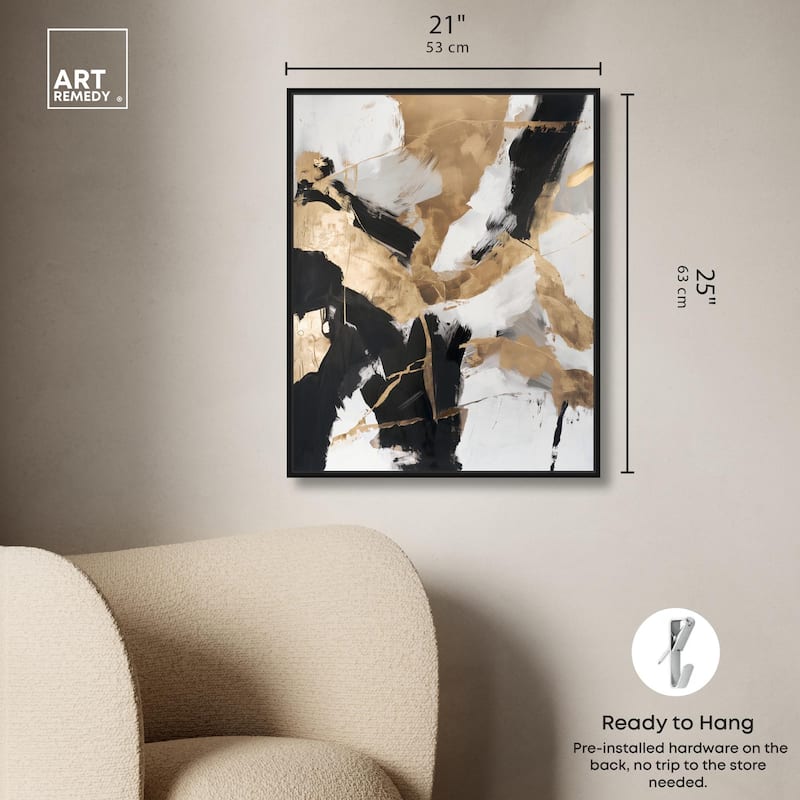 Cracked Gilt II Canvas by Art Remedy