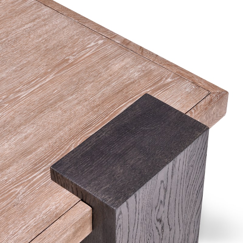 Classic Home Rio Coffee Table in Natural and Dark Brown