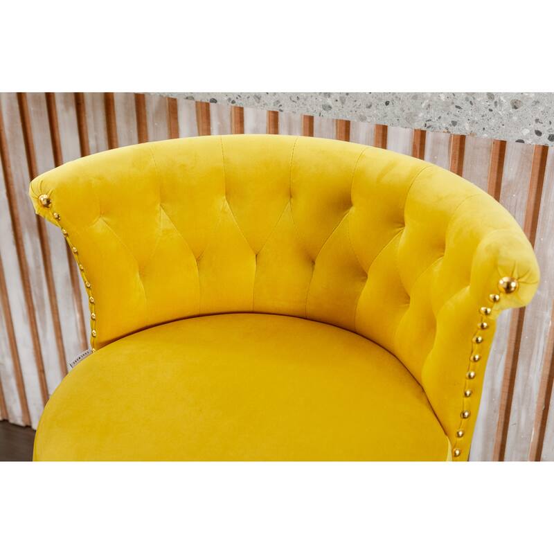 Set of 2 Velvet 360°Rotating Bar Chair, Handmade Backrest with One Click Adjustable Height Bar Chair, Very Soft Dining Chair