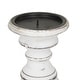 preview thumbnail 30 of 33, Mango Wood Turned Style Pillar Candle Holder (Set of 3) - White, Brown, Gold, Black, Light Blue, Cream, Silver