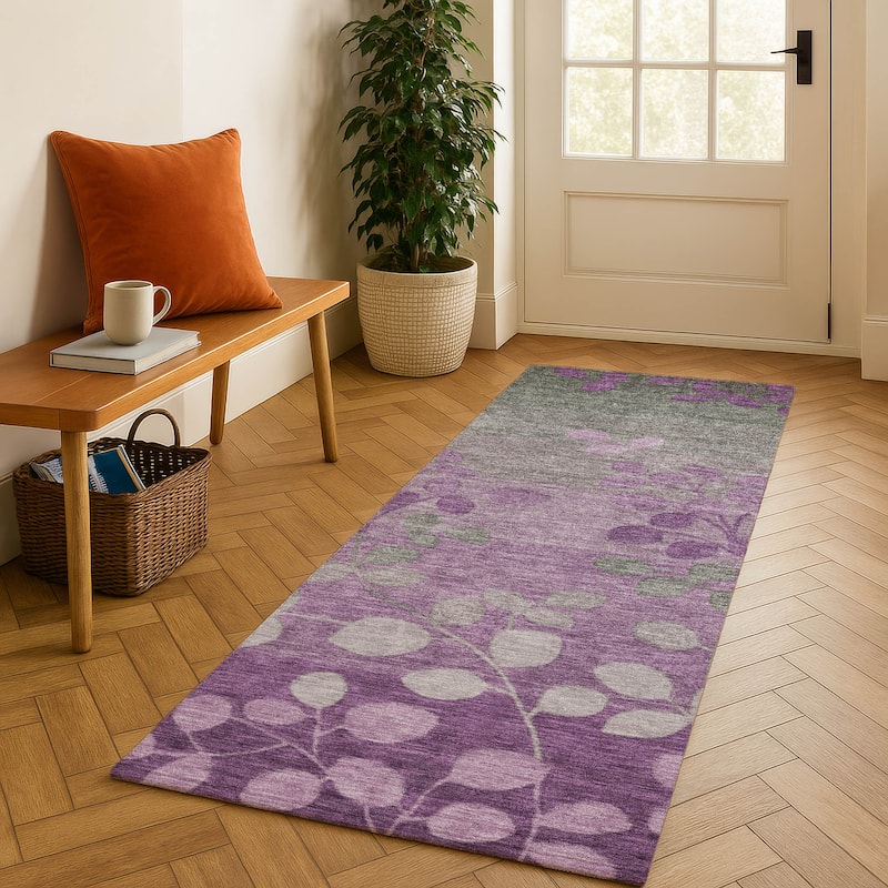 Premium Washable Super Soft Mayfield Rug - Purple - 2'3" x 7'6"