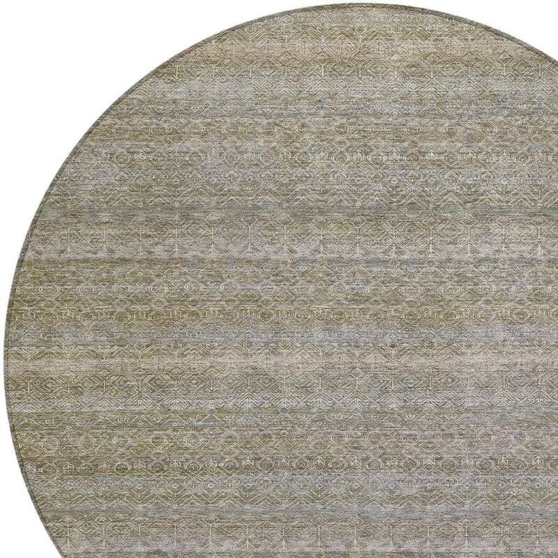 HomeRoots Striped Transitional Rectangle Outdoor Rug