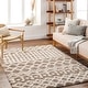 preview thumbnail 20 of 45, Livabliss Newton Geometric Moroccan Trellis Shag Area Rug 5' 3" x 7' 3" - Brown