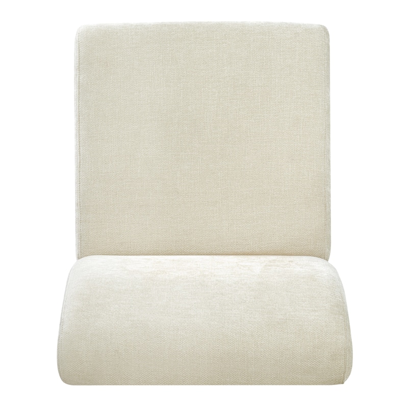 Darcy Brown Leather Slipper Chair by Christopher Knight Home - 24.50" L x 34.25" W x 34.00" H