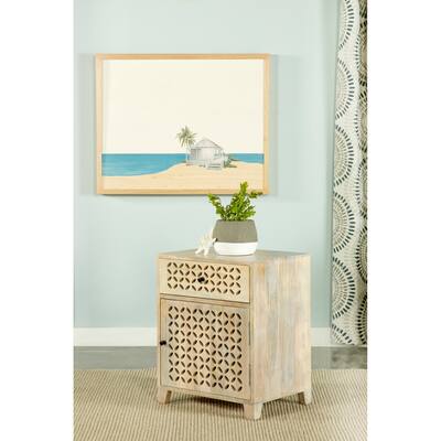 Coaster Furniture August White Washed 1-door Accent Cabinet