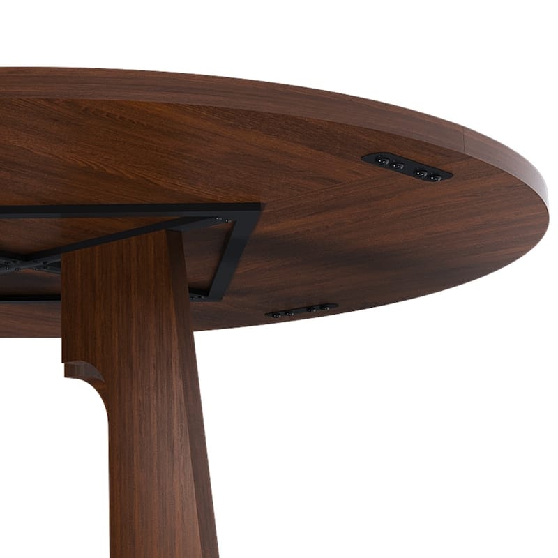47.24" Farmhouse MDF Circle Round Dining Table