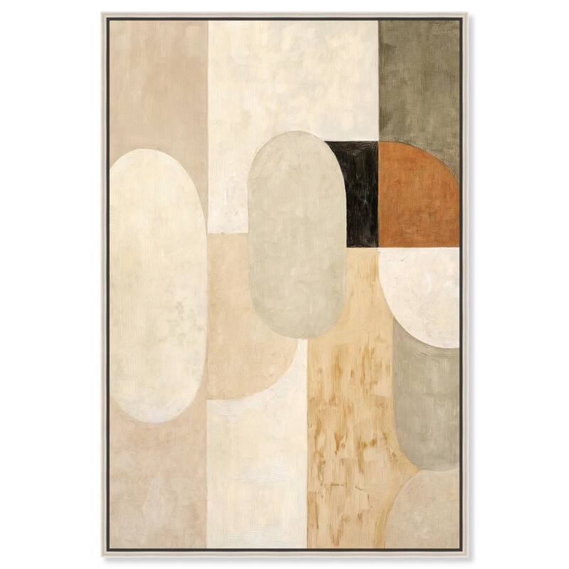 Overlapping Planes II Canvas by Art Remedy - 30" x 45" - Silver