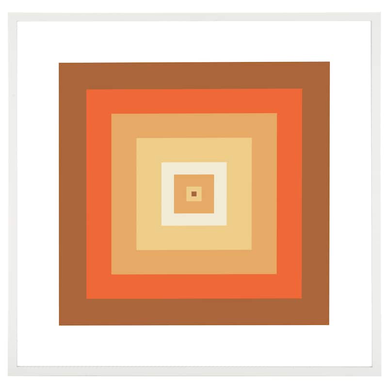 SAFAVIEH Youlia That 70'S Glow 24-inch Square Framed Wall Art