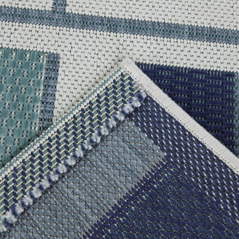 Francesco Modern Geometric Checkered Indoor/Outdoor Area Rug