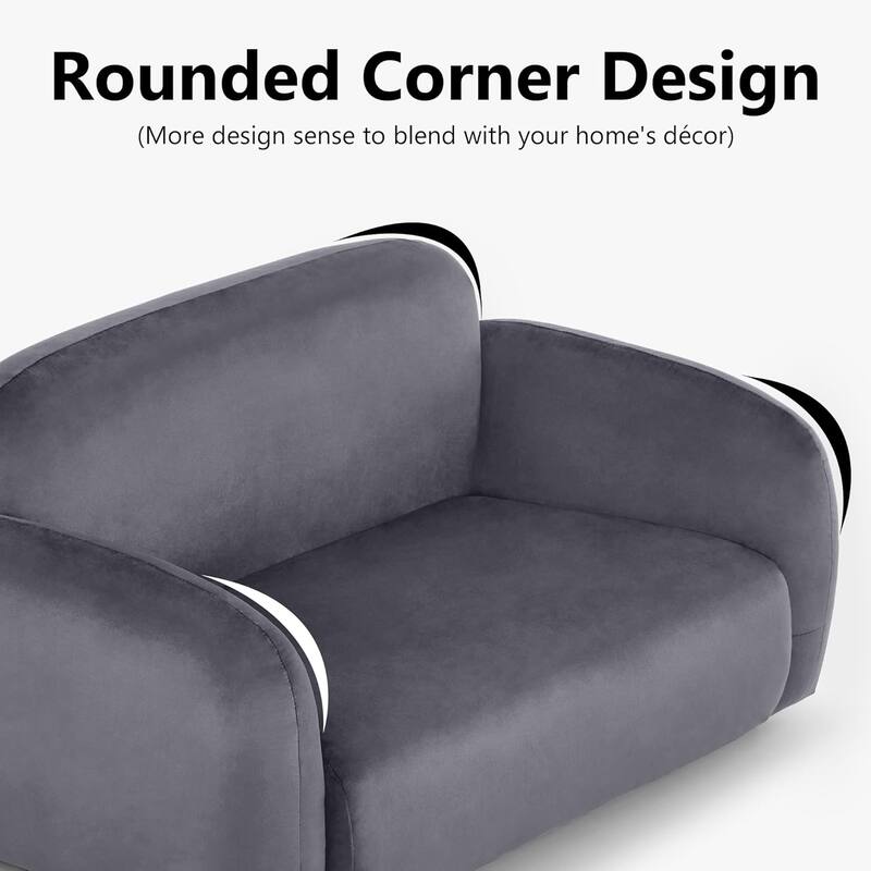 MCombo 29 inches Dog Couch, Rounded Corner Design Dog Sofa with Anti-Slip Feet for Small Medium Dogs