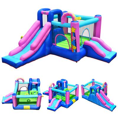 5 In 1 Kids Jumper Bouncer Inflatable Bounce House with Slides