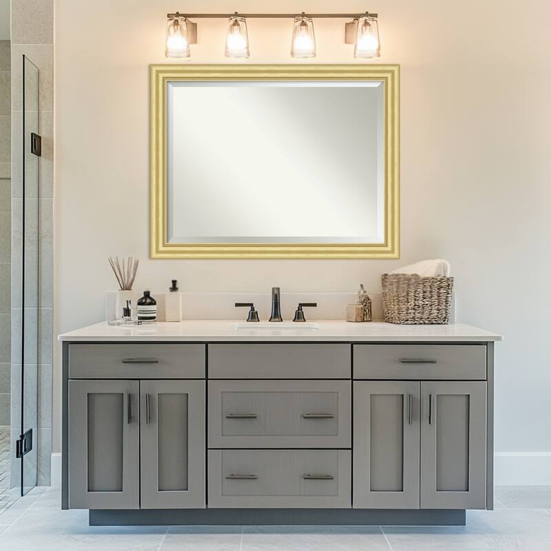 Sophia Beveled Framed Bathroom Vanity Wall Mirror