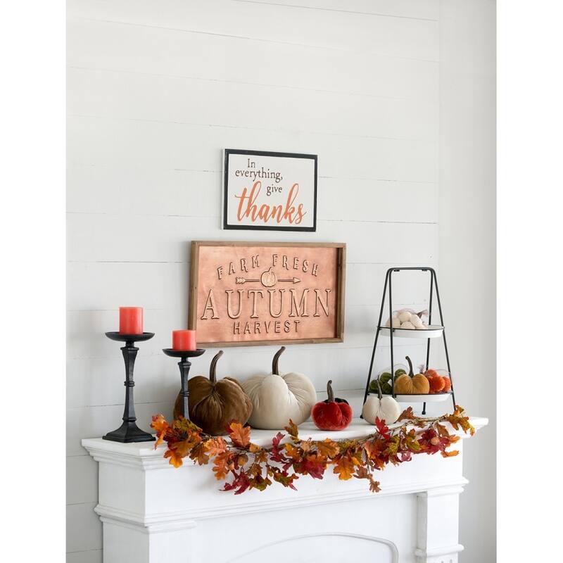 2in. Set of 4 Velvety Pumpkin In Mesh Bag/12 for Harvest Festival Thanksgiving