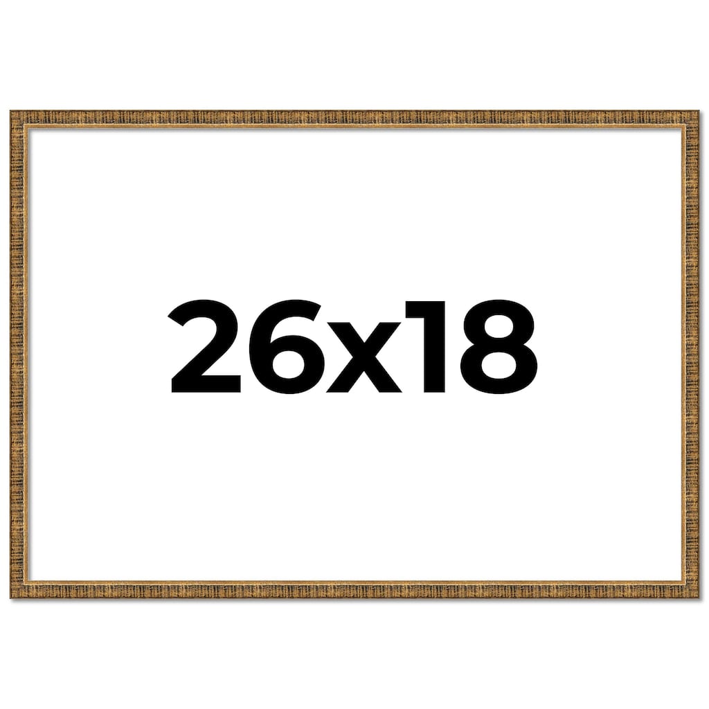 26x18 Frame Gold Kingsley Distressed Solid Wood Picture Frame Width