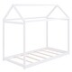 preview thumbnail 6 of 7, Wooden House Bed Kids Bed,Twin Size Playful Bed for Home,White