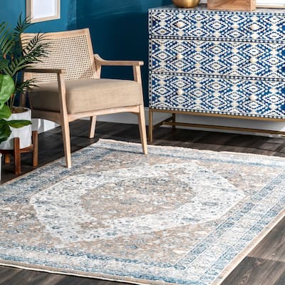 Nuloom Transitional Vintage Medallion Esmee Area Rug