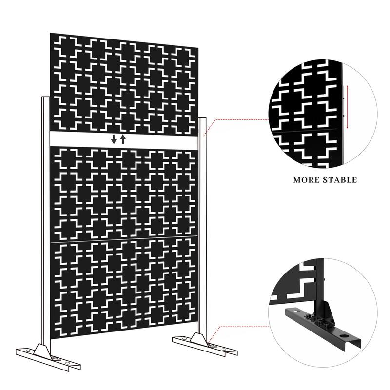 Privacy Screen Panel Free Standing Square