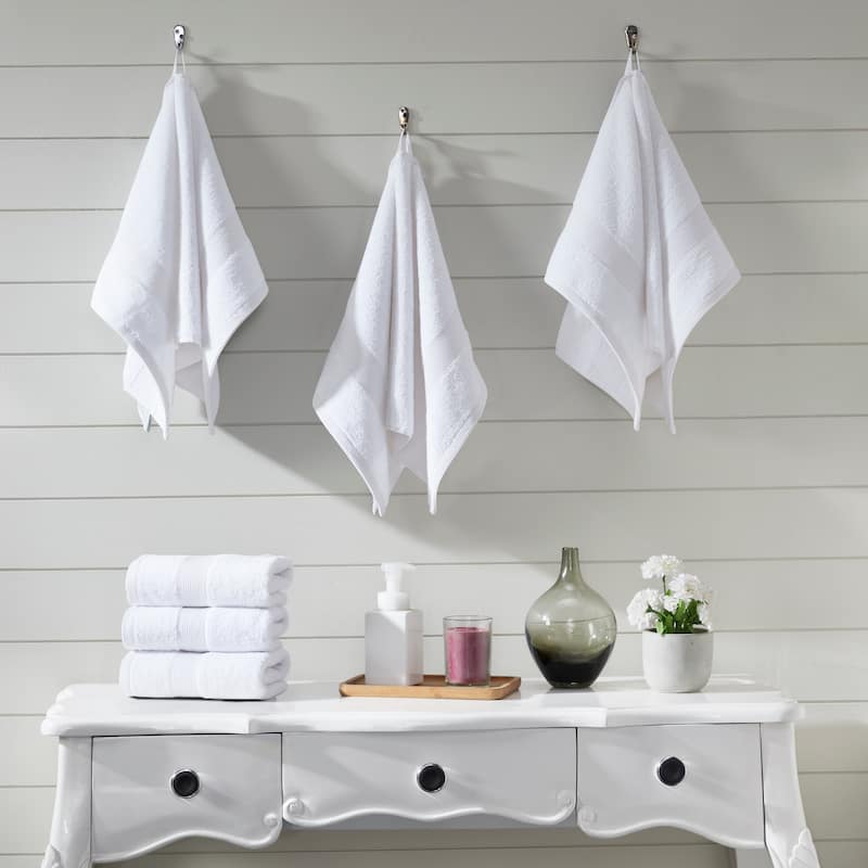 Fabstyles Luxury Hand Towels 16 x 28 Inches Set of 6 - 16x28