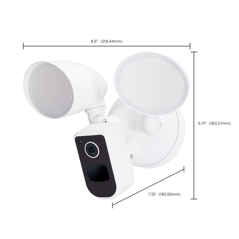 20W Bullet Outdoor SMART Security Light with Camera Starfish Enabled 3K/4K/5K CCT Selectable White