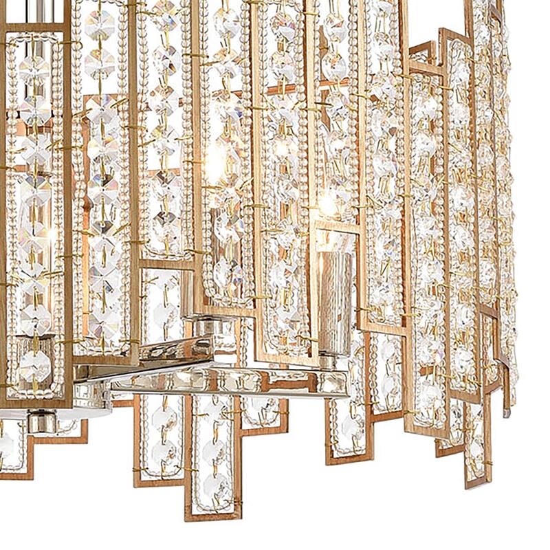 Equilibrium 19-inch Wide 5-Light Chandelier in Matte Gold