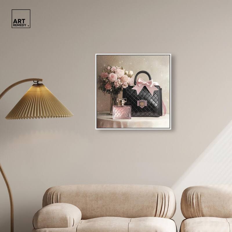 Delicate Purse and Perfume Canvas by Art Remedy