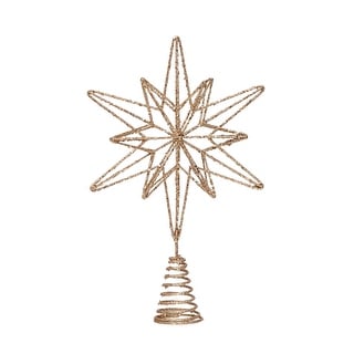 Metal and Mica Star Tree Topper - Champagne - Bed Bath & Beyond - 41074492